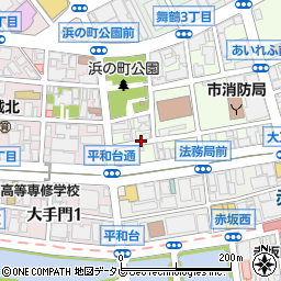 福岡県福岡市中央区舞鶴3丁目周辺の地図