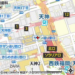 福岡金文堂本店周辺の地図