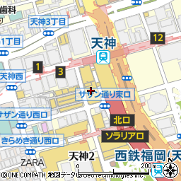 ソースマート　天神店周辺の地図