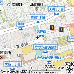 株式会社エイブル　天神西通店周辺の地図