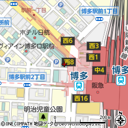 西日本シティ銀行福岡朝日ビル ＡＴＭ周辺の地図