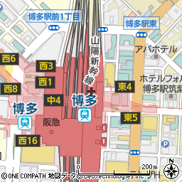 青山フラワーマーケットアミュエスト博多店周辺の地図