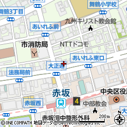 北九州銀行赤坂門支店周辺の地図