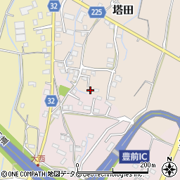 福岡県豊前市塔田82周辺の地図