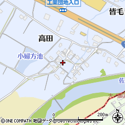 福岡県豊前市高田周辺の地図
