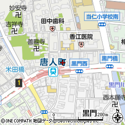 福岡県福岡市中央区唐人町1丁目4周辺の地図