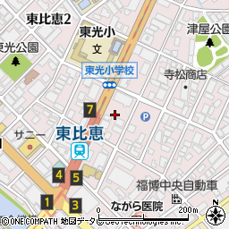 福岡県福岡市博多区東比恵周辺の地図