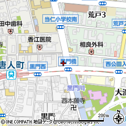 福岡県福岡市中央区唐人町1丁目1周辺の地図
