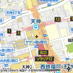 ホワイトニングバー福岡パルコ店周辺の地図