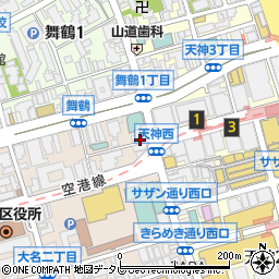 肥後銀行福岡支店 ＡＴＭ周辺の地図