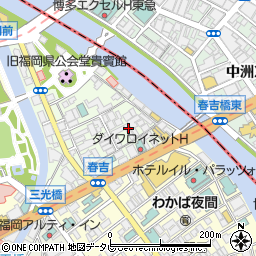 福岡県福岡市中央区西中洲3周辺の地図