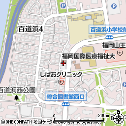 福岡百道浜郵便局周辺の地図