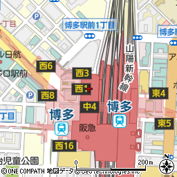 百菜 旬 博多一番街店周辺の地図
