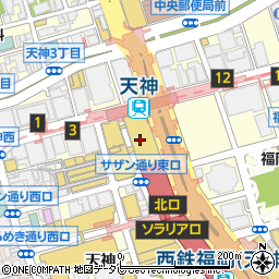 博多もつ鍋 おおやま 天神 福岡パルコ店周辺の地図