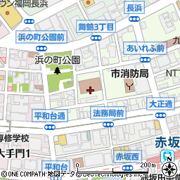 福岡法務局　女性の人権ホットライン周辺の地図