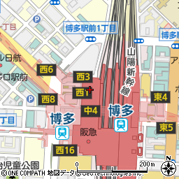 三菱ＵＦＪ銀行地下鉄博多駅 ＡＴＭ周辺の地図