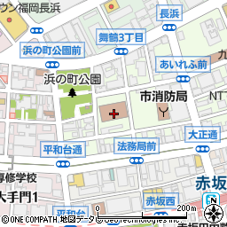 福岡法務局周辺の地図