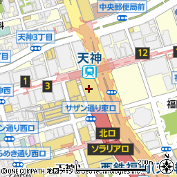 糸島食堂 福岡パルコ店周辺の地図