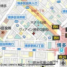ヴィアイン博多口駅前周辺の地図