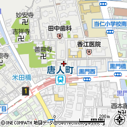 福岡県福岡市中央区唐人町1丁目113周辺の地図