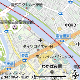 福岡県福岡市中央区西中洲4周辺の地図