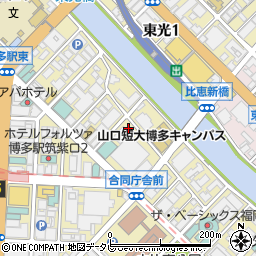 バジェットレンタカー博多駅筑紫口店周辺の地図