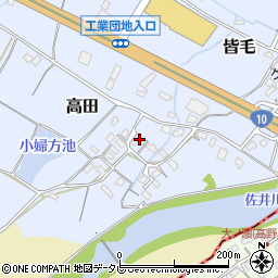 福岡県豊前市高田388周辺の地図