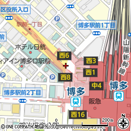 博多駅（交通センター前）周辺の地図