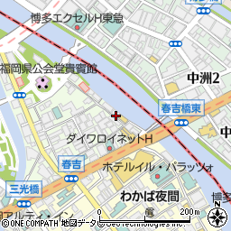 福岡県福岡市中央区西中洲4-4周辺の地図