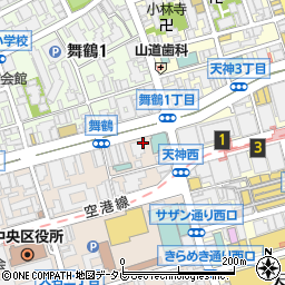 日産レンタカー天神店周辺の地図