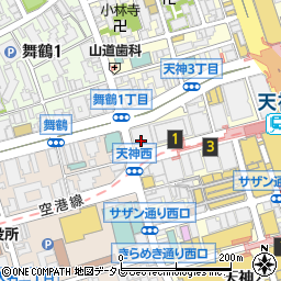 天神三井ビル周辺の地図