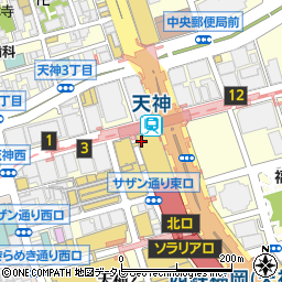 天神キャラパークリラックマストア福岡パルコ店周辺の地図