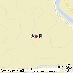 徳島県海陽町（海部郡）久尾（大久保）周辺の地図