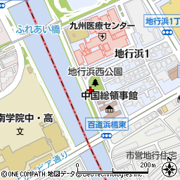 地行浜西公園トイレ周辺の地図