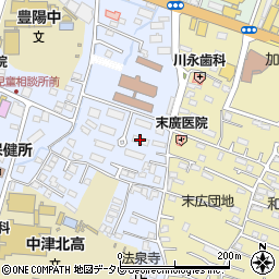 中津建築会館周辺の地図