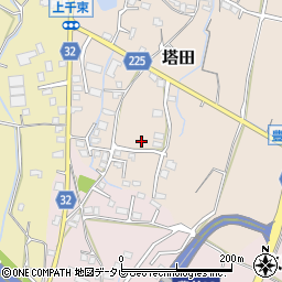 福岡県豊前市塔田61周辺の地図