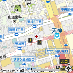 平和不動産株式会社　福岡支店周辺の地図