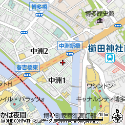 岡本中洲ビル周辺の地図