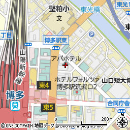 アパホテル博多駅筑紫口ＷＥＳＴ周辺の地図