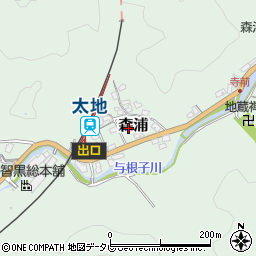 和歌山県太地町（東牟婁郡）森浦周辺の地図