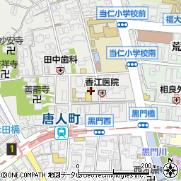福岡県福岡市中央区唐人町1丁目11周辺の地図