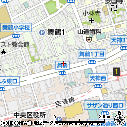 ローソン福岡舞鶴一丁目店周辺の地図