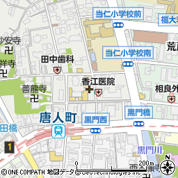 福岡県福岡市中央区唐人町1丁目周辺の地図
