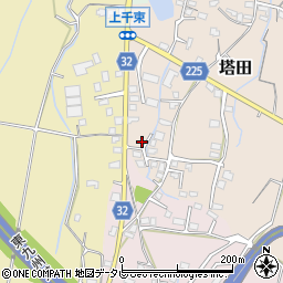 福岡県豊前市塔田102周辺の地図