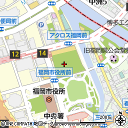 アクロス福岡　福岡シンフォニーホール周辺の地図