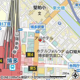 ファミリーマート博多駅東一丁目店周辺の地図