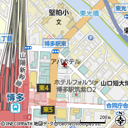 福岡県福岡市博多区博多駅東1丁目11周辺の地図