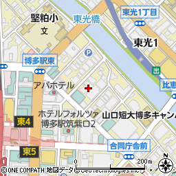 福岡県福岡市博多区博多駅東1丁目14周辺の地図