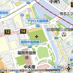 福岡県国際文化情報センター（アクロス福岡）周辺の地図