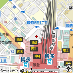 紀伊國屋書店福岡本店周辺の地図